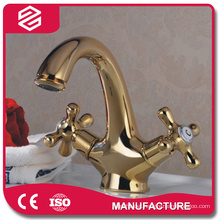 gravity casting face double handle basin faucet